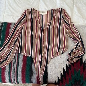 Hiatus striped tie top, size S
